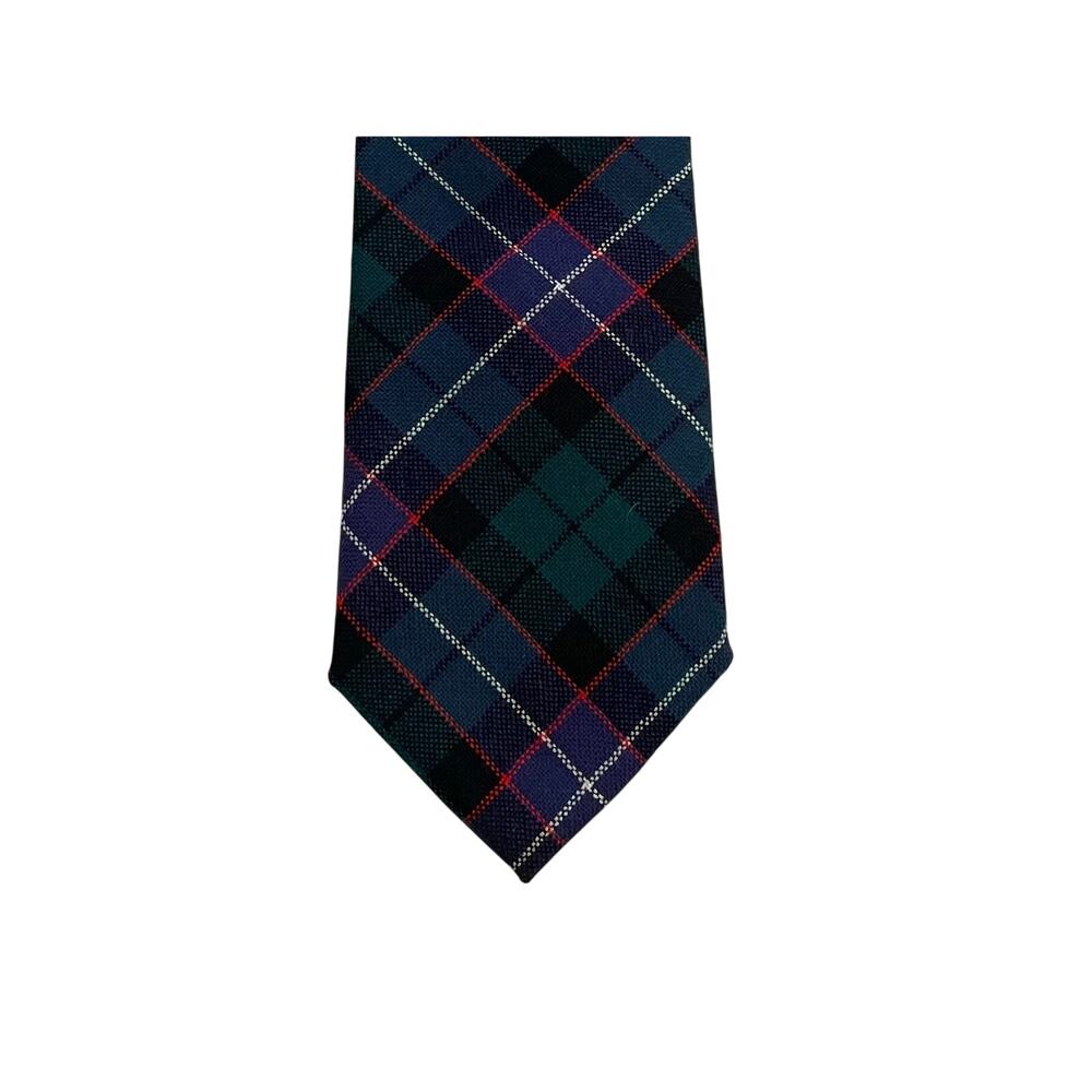 Ingles Buchan Tartan Plaid Wool Tie Made in Scotland, 57" Long